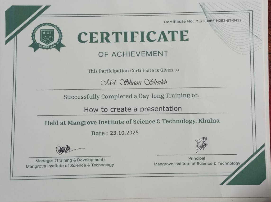 Certificate 1